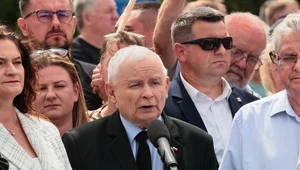 Jarosław Kaczyński wziął udział w konferencji prasowej na granicy z Niemcami