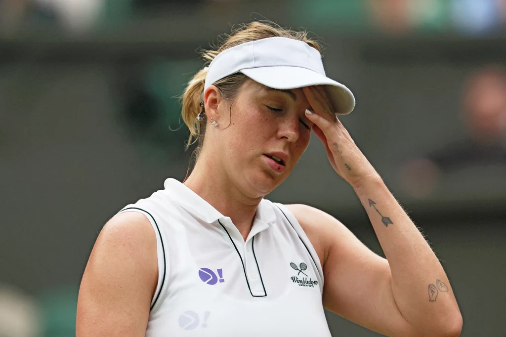Anastazja Pawluczenkowa podczas meczu z Sonay Kartal w czwartej rundzie Wimbledonu