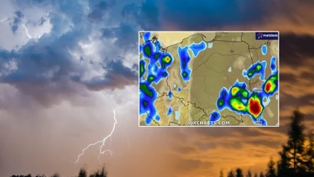 W poniedziałek burze pojawią się w całej Polsce, a najsilniejsze będą na południowym wschodzie