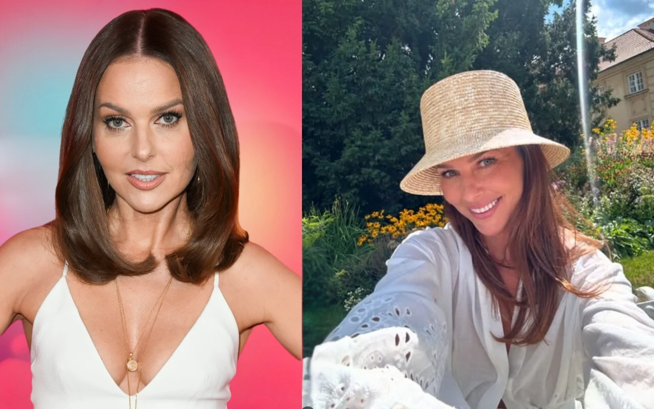 Paulina Sykut Jeżyna w białej sukience z haftem i bucket hat