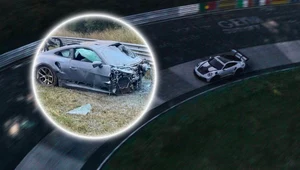 Porsche zamieniło się w kulę ognia. Koszmarny wypadek Polaka na filmie 