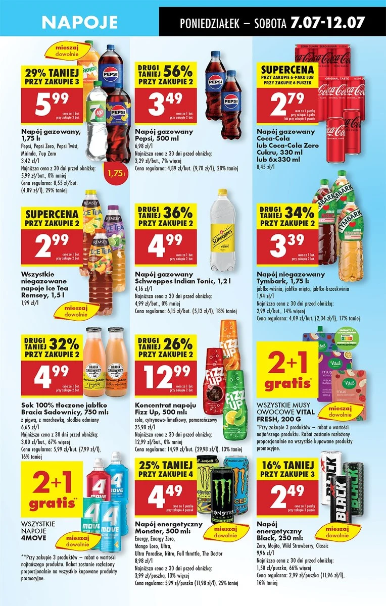 Syropy do saturatorów za 12,99 zł! Biedronka zaskakuje wakacyjną promocją