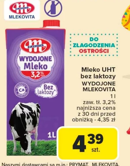 Mleko bez laktozy Mlekovita