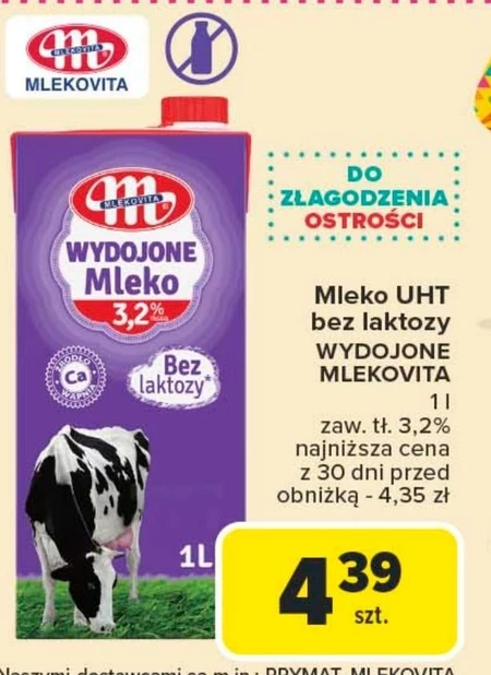 Mleko bez laktozy Mlekovita