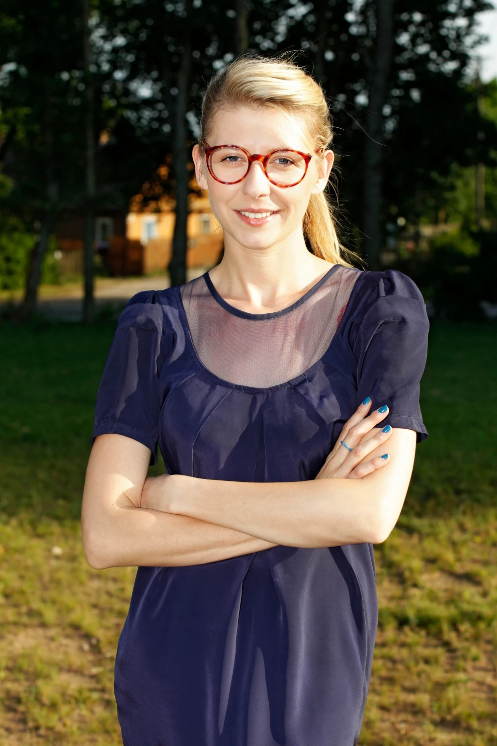 Anna Smołowik na planie serialu "Blondynka" Anna Smołowik na planie serialu "Blondynka"