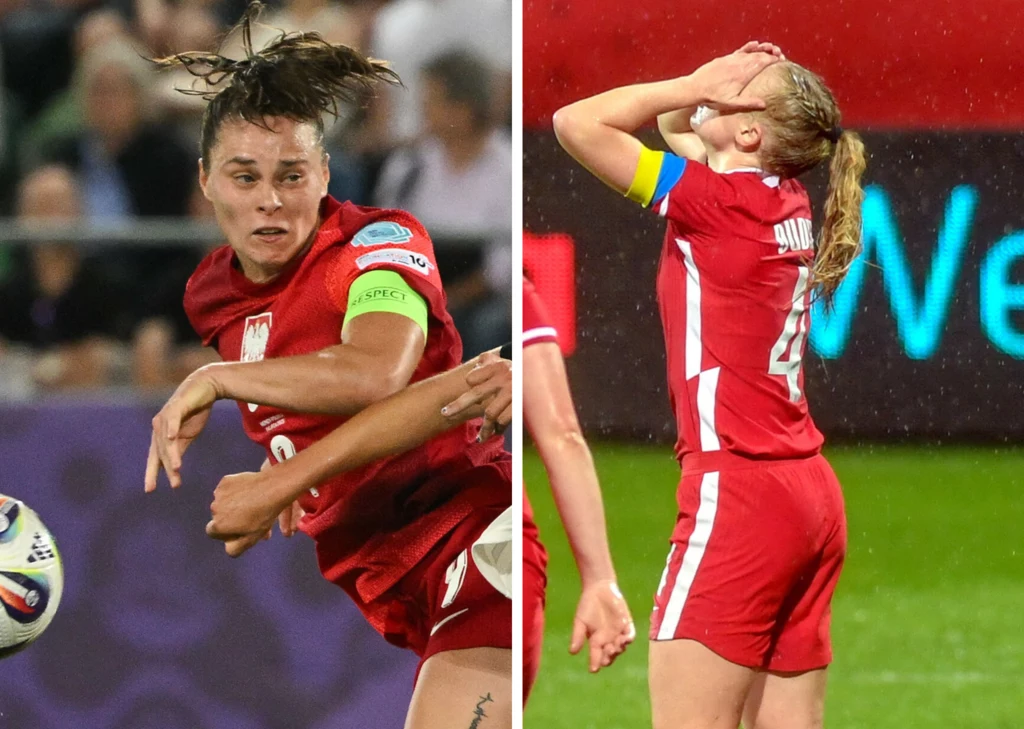 Na zdjęciu reprezentantki Polski w piłce nożnej - Ewa Pajor i Paulina Dudek Na zdjęciu reprezentantki Polski w piłce nożnej - Ewa Pajor i Paulina Dudek