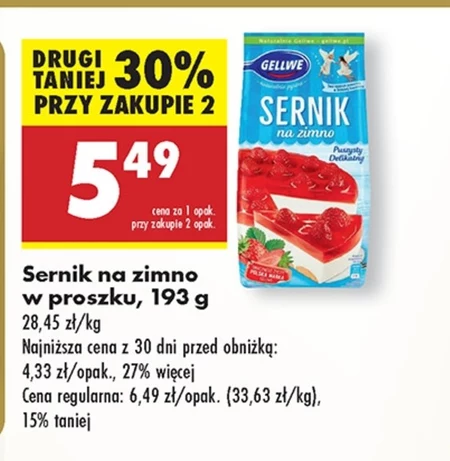 Sernik na zimno Gellwe