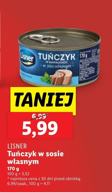 Тунець у власному соусі Lisner