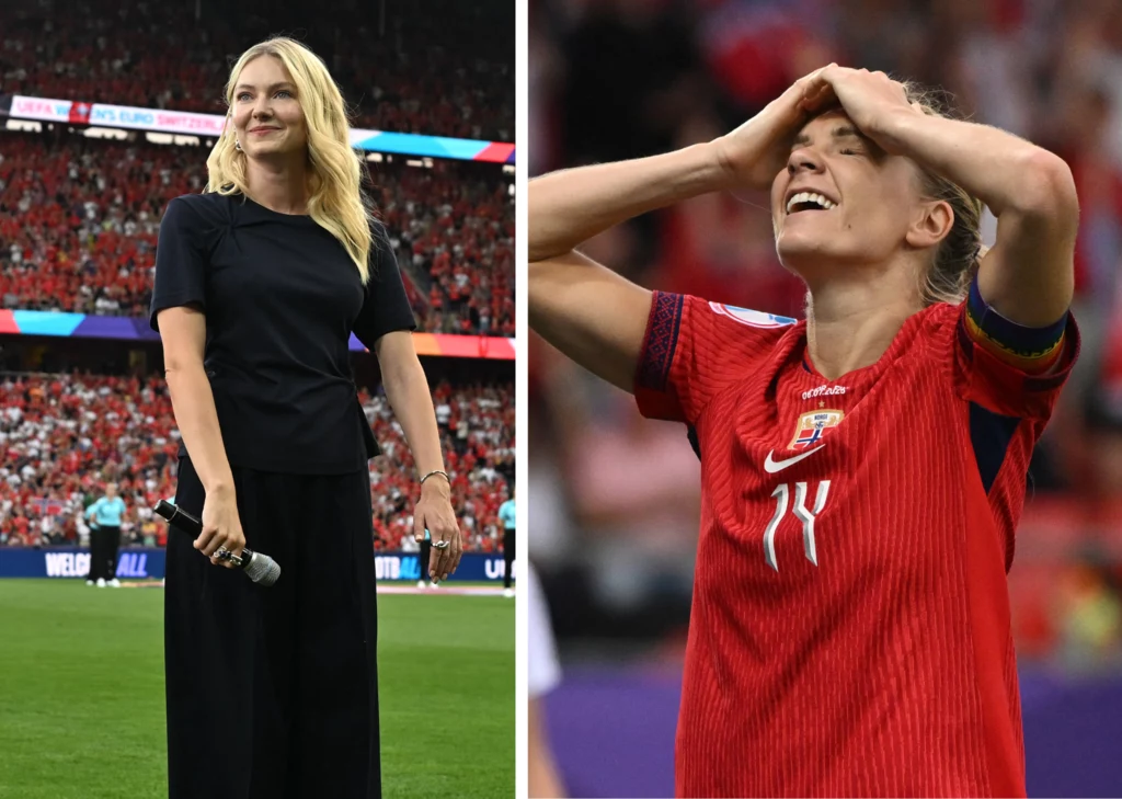 Na zdjęciu norweska wokalistka Astrid S oraz piłkarka Ada Hegerberg