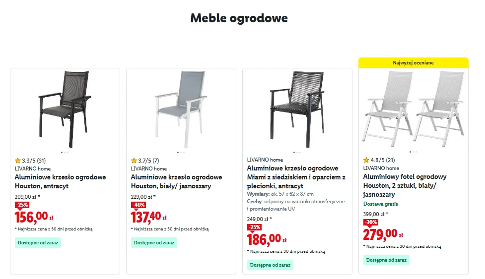 Meble ogrodowe