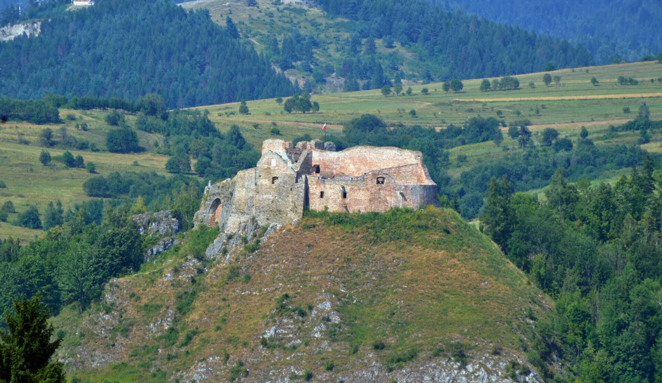 Zamek Czorsztyn na tle gór Zamek Czorsztyn na tle gór
