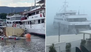 Prom zatopił statek w porcie. Paraliż w chorwackim mieście