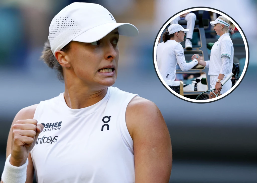 Iga Świątek i Clara Tauson zmierzyły się w 1/8 finału na tegorocznym Wimbledonie Iga Świątek i Clara Tauson zmierzyły się w 1/8 finału na tegorocznym Wimbledonie