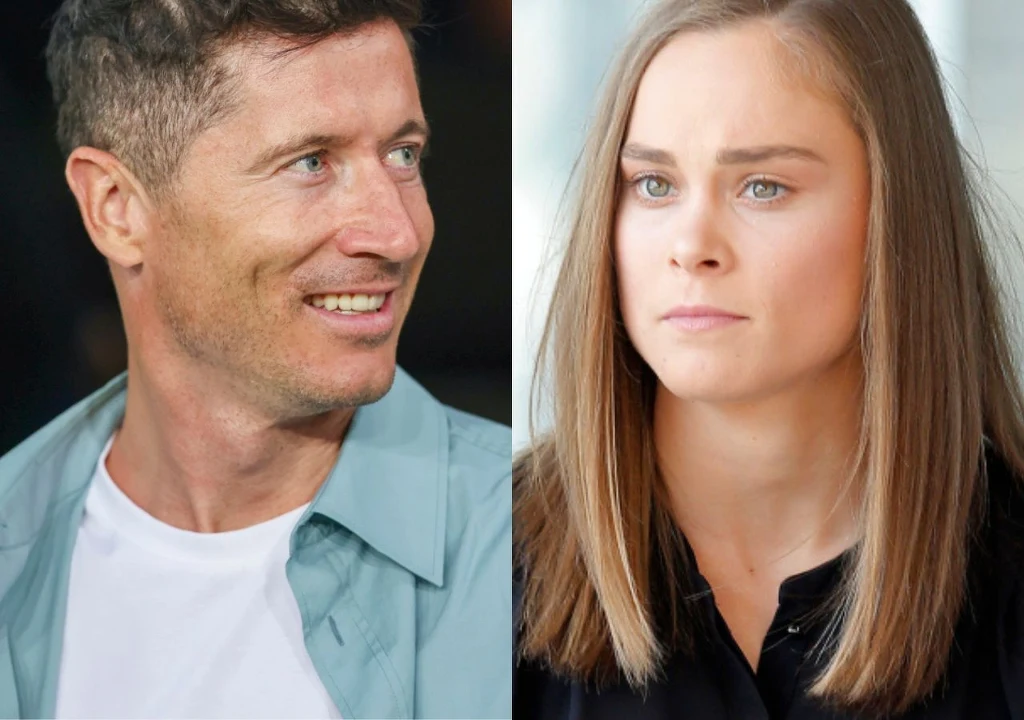Robert Lewandowski i Ewa Pajor