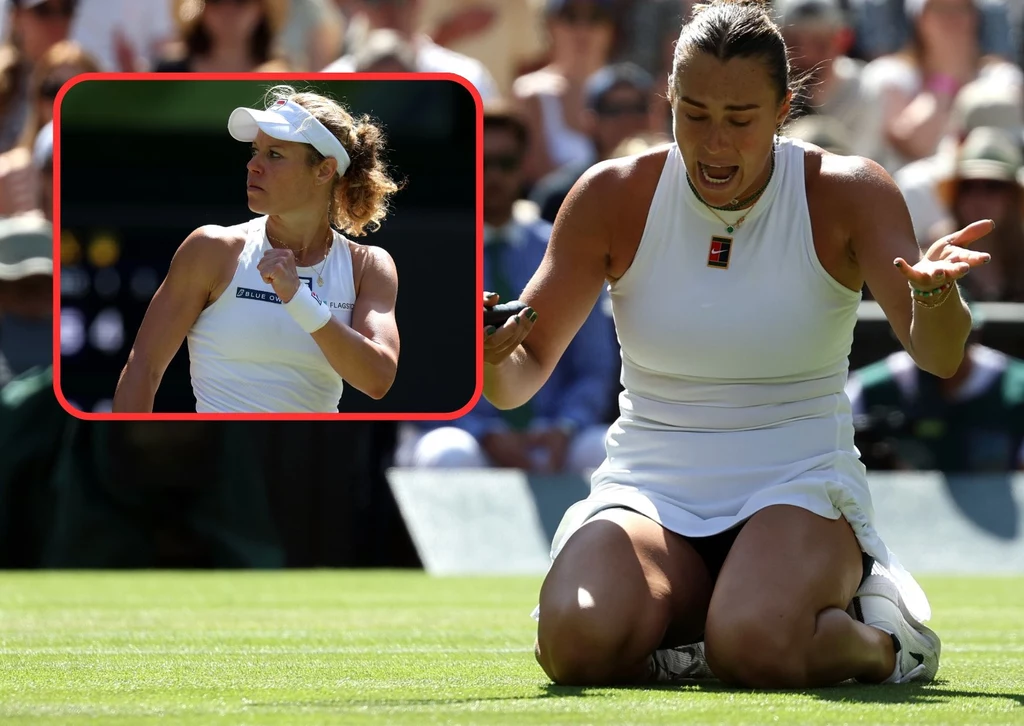 Aryna Sabalenka ma irytującą manierę na korcie. Trudno jest przez całe spotkanie akceptować odgłosy, które z siebie wydaje Tenisistka w białym stroju klęczy na trawie z wyrazem silnych emocji na twarzy, otaczający ją tłum widzów jest lekko rozmyty w tle; w lewym górnym rogu znajduje się wstawka z inną kobietą grającą w tenisa, ściskającą pięść w geście triumfu.
