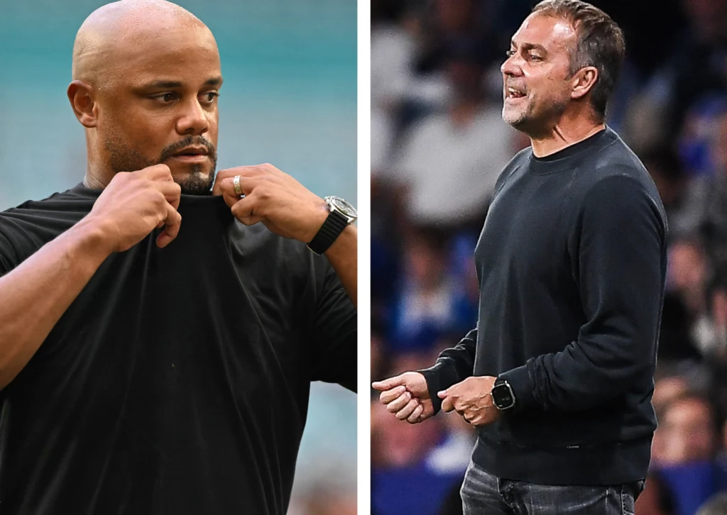Vincent Kompany i Hansi Flick - czy któryś z nich będzie mieć w przyszłym sezonie do swojej dyspozycji Luisa Diaza?