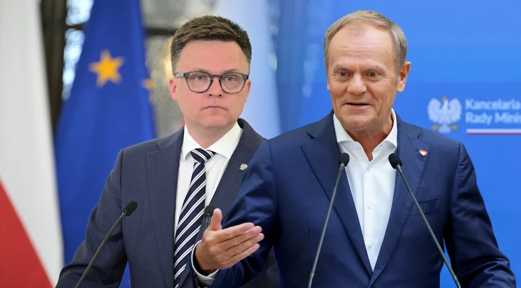 Od lewej: Szymon Hołownia i Donald Tusk Od lewej: Szymon Hołownia i Donald Tusk