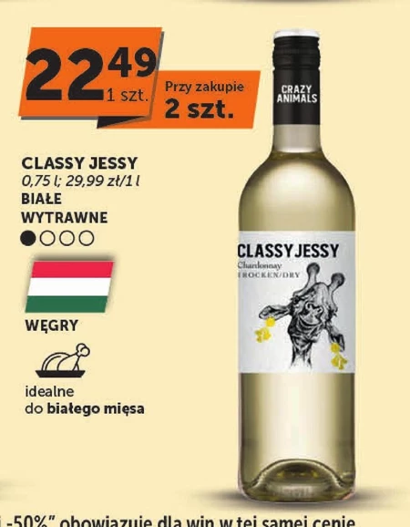 Wino wytrawne Białe