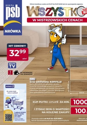 Gazetka promocyjna PSB Mrówka, ważna od 10.07.2025 do 19.07.2025.