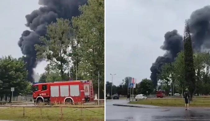 Pożar przy ul. Mechaników w Gliwicach