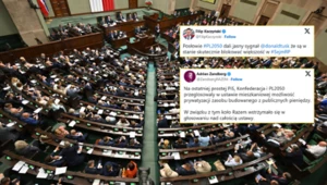 Rozłam w koalicji podczas głosowania, fala komentarzy. "Zdumiewa"