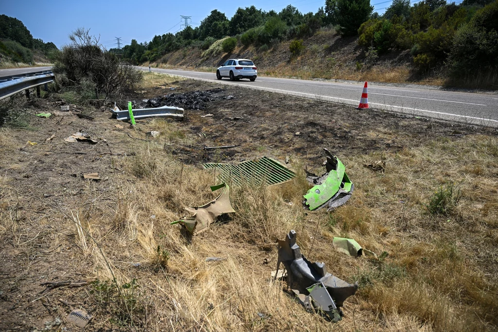Miejsce wypadku Diogo Joty i Andre Silvy na hiszpańskiej autostradzie A-52, 03.07.2025 r. Miejsce wypadku Diogo Joty i Andre Silvy na hiszpańskiej autostradzie A-52, 03.07.2025 r.