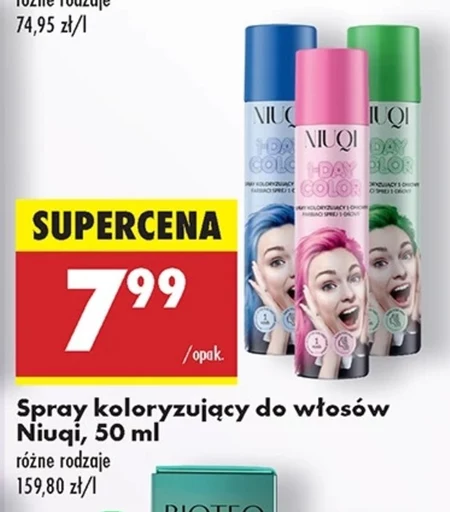 Spray koloryzujący do włosów Niuqi