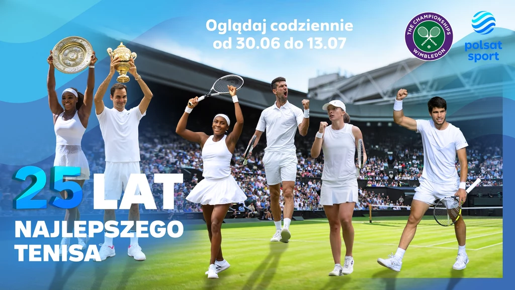 Tenisowe emocje na Wimbledonie - oglądaj codziennie w Polsacie! Tenisowe emocje na Wimbledonie - oglądaj codziennie w Polsacie!