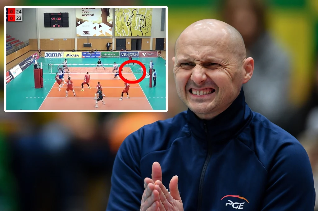 Trener reprezentacji Polski Piotr Graban też nie mógł uwierzyć, że ten atak został uznany za autowy Trener reprezentacji Polski Piotr Graban też nie mógł uwierzyć, że ten atak został uznany za autowy