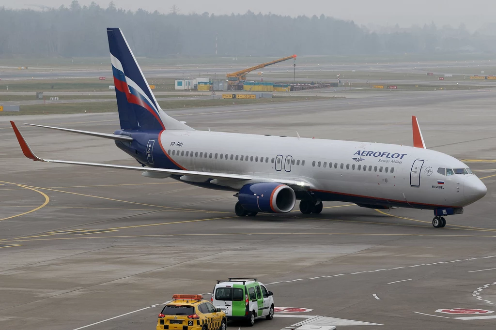 Samolot pasażerski rosyjskiej linii Aerofłot. Zdj. ilustracyjne