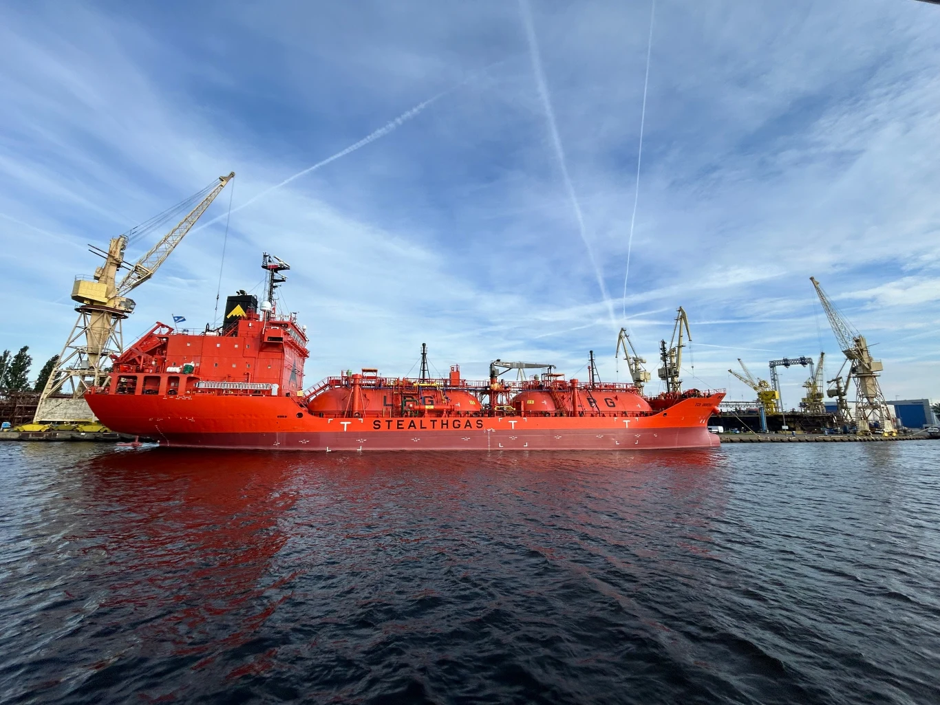 Po drodze mijamy Port w Szczecinie