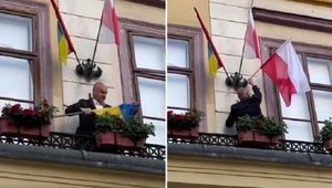"Interwencja poselska" w Cieszynie. Ukraińskie flagi zdjęte z ratusza
