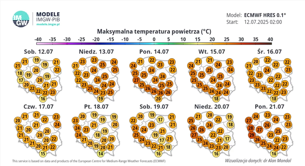 Prognoza pogody na najbliższy tydzień Prognoza pogody na najbliższy tydzień