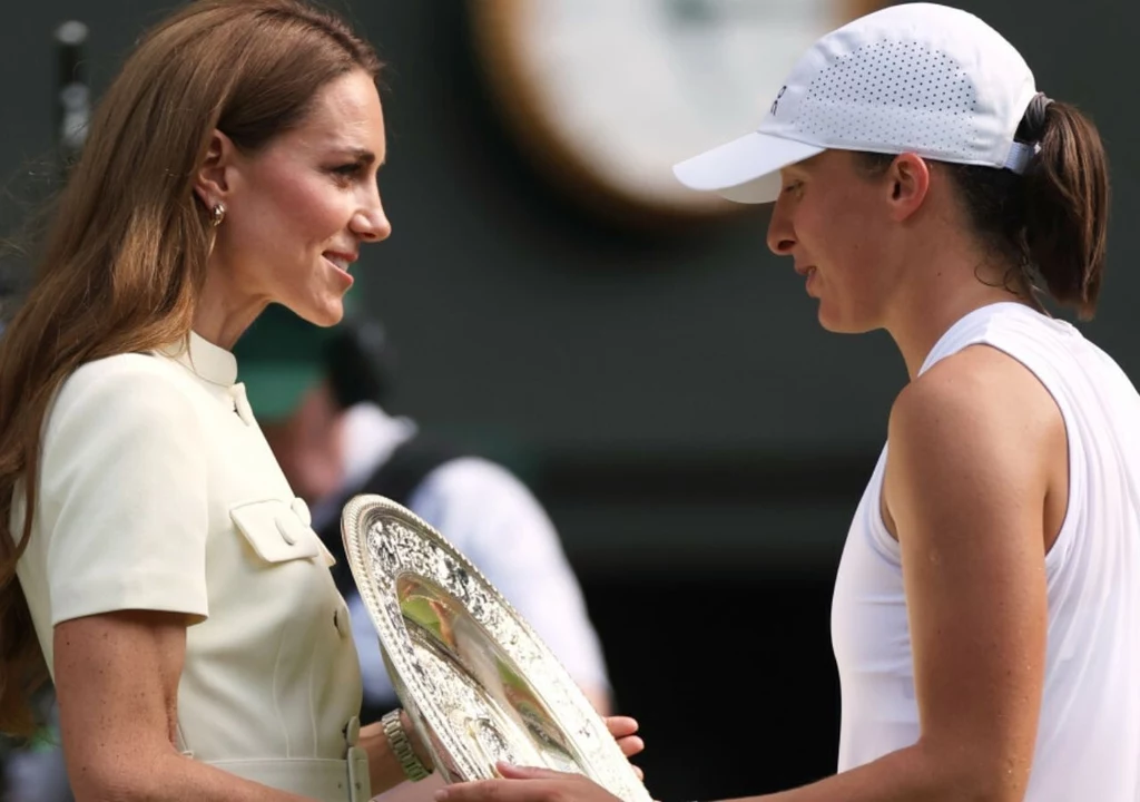 Iga Świątek i księżna Kate, Wimbledon 2025 Iga Świątek i księżna Kate, Wimbledon 2025