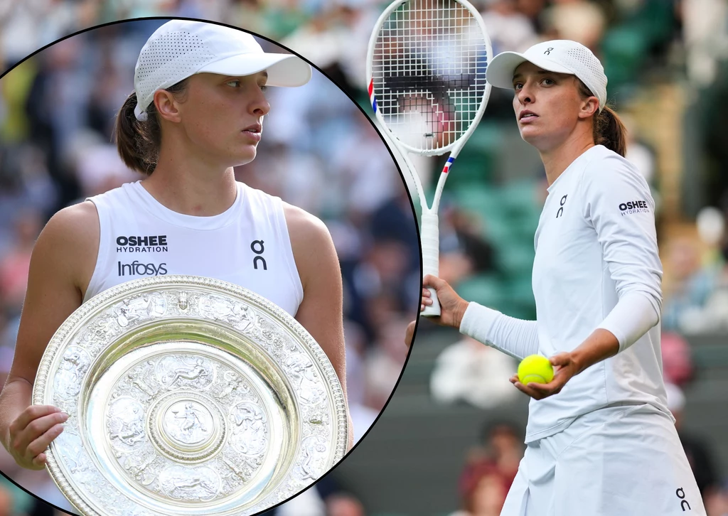Iga Świątek z trofeum za triumf na Wimbledonie Iga Świątek z trofeum za triumf na Wimbledonie