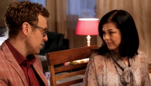 "M jak miłość": Hoffman (Mateusz Rusin) i Kinga (Katarzyna Cichopek)