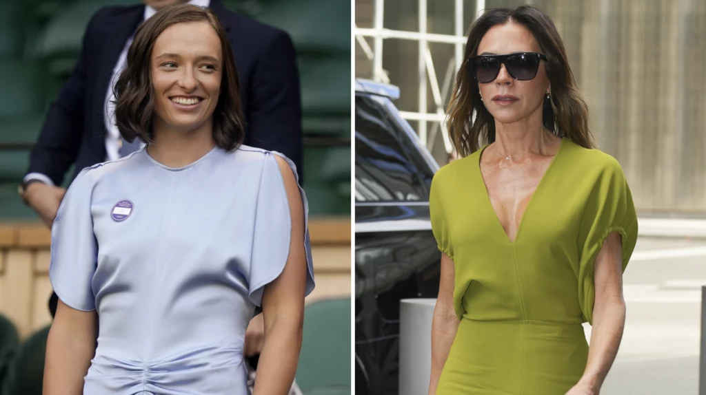 Iga Świątek wzięła udział w sesji zdjęciowej po wygraniu Wimbledonu, ubrana w suknię od Victorii Beckham Iga Świątek wzięła udział w sesji zdjęciowej po wygraniu Wimbledonu, ubrana w suknię od Victorii Beckham