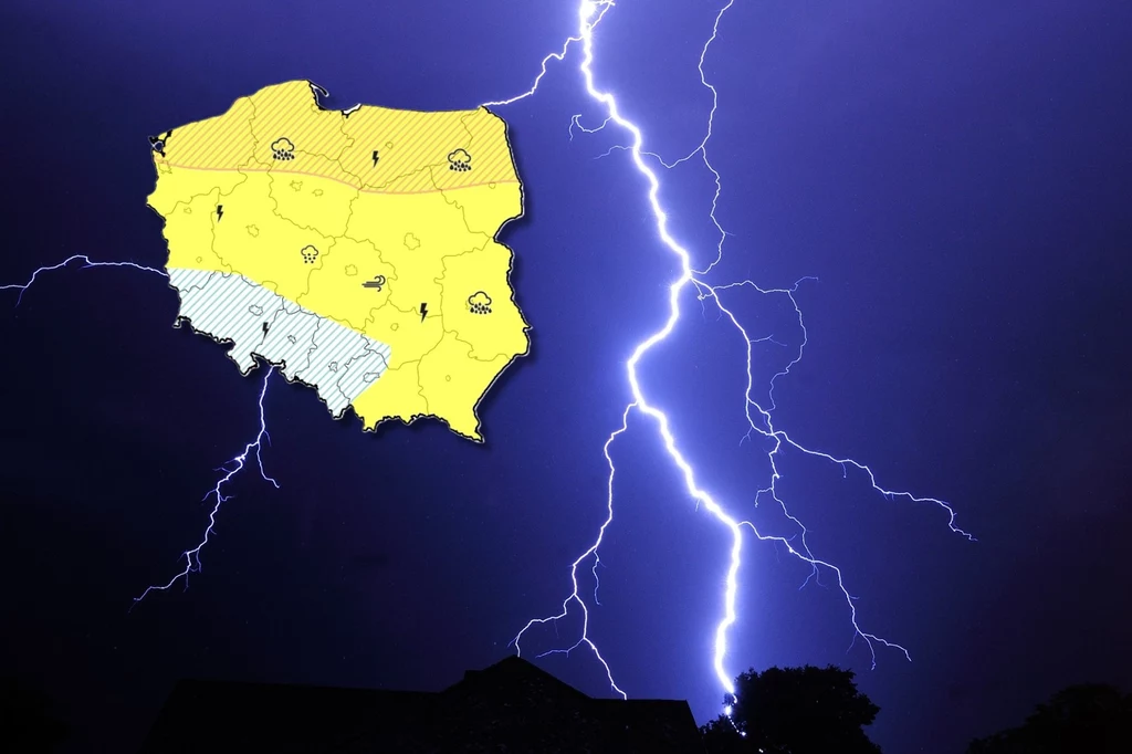 Niebezpieczne burze w poniedziałek mogą występować w praktycznie całej Polsce. Nieco spokojniej będzie tylko na południowym zachodzie kraju Niebezpieczne burze w poniedziałek mogą występować w praktycznie całej Polsce. Nieco spokojniej będzie tylko na południowym zachodzie kraju