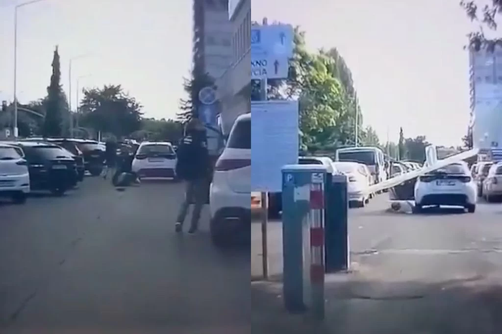 Samochód ruszył bez kierowcy na parkingu w Jastrzębiu-Zdroju Samochód ruszył bez kierowcy na parkingu w Jastrzębiu-Zdroju
