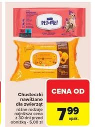 Mokre chusteczki dla zwierząt Pet me!