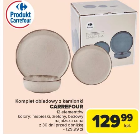 Komplet naczyń obiadowych Carrefour