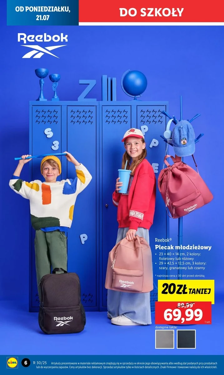 Plecaki Reebok 20 zł taniej w Lidlu! Idealne na nowy rok szkolny! Plecaki Reebok 20 zł taniej w Lidlu! Idealne na nowy rok szkolny!