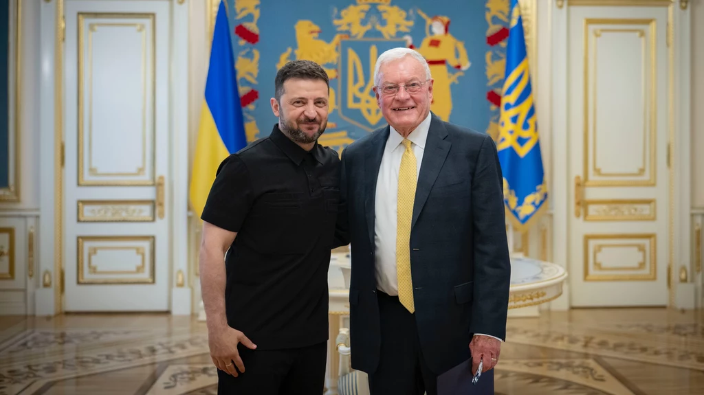 Prezydent Ukrainy Wołodymyr Zełenski spotkał się z gen. Keithem Kelloggiem Prezydent Ukrainy Wołodymyr Zełenski spotkał się z gen. Keithem Kelloggiem