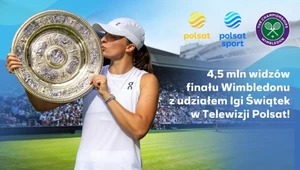 4,5 miliona widzów oglądało w kanałach Polsatu finał Wimbledonu z Igą Świątek