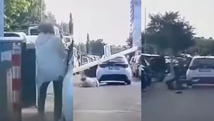 Dramatyczne sceny na parkingu. Toyota ruszyła bez kierowcy i przejechała dwie osoby