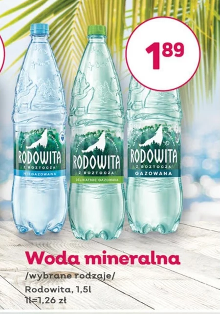 Woda mineralna Rodowita