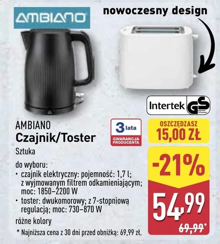 Czajnik elektryczny Ambiano