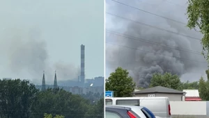Pożar hali w Siemianowicach Śląskich. Trwa akcja gaśnicza