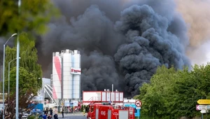 Pożar hali w Siemianowicach Śląskich