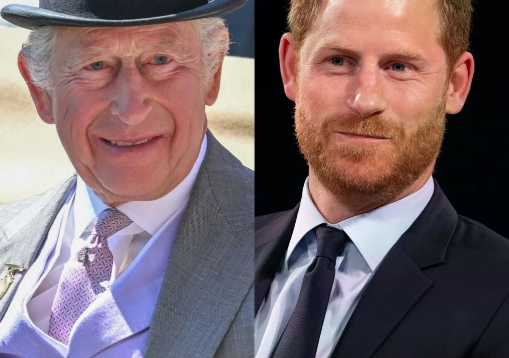 Król Karol III i książę Harry